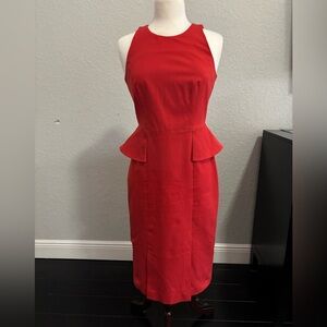 Banana Republic Vibrant Red Midi Dress